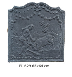 Plaque décorée de cheminée